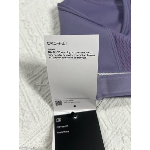 Nike Swoosh High Support Adjustable Sports Bra, in Purple, size XS NWT - Picture 8 of 10